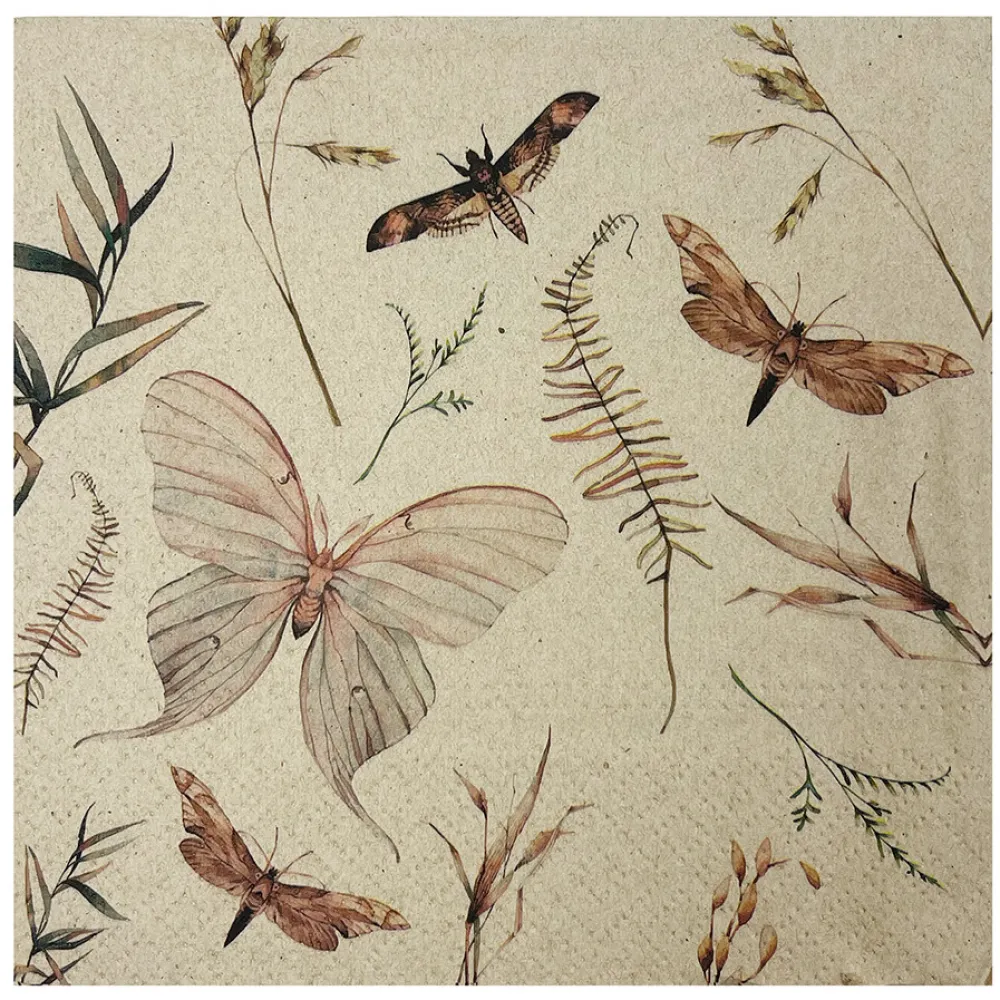 PAW Decor Collection Serwetki ozdobne We Care - Paw - Moths, 20 szt. > Serwetki