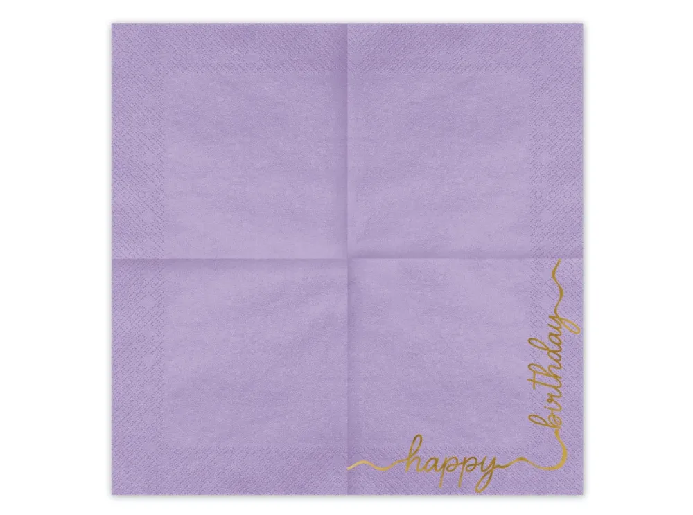 PartyDeco Serwetki papierowe Happy Birthday - kolorowe, 16,5 x 16,5 cm, 12 szt.