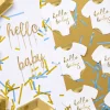 PartyDeco Serwetki papierowe Hello Baby Śpioszki - biało-złote, 20 szt. > Serwetki