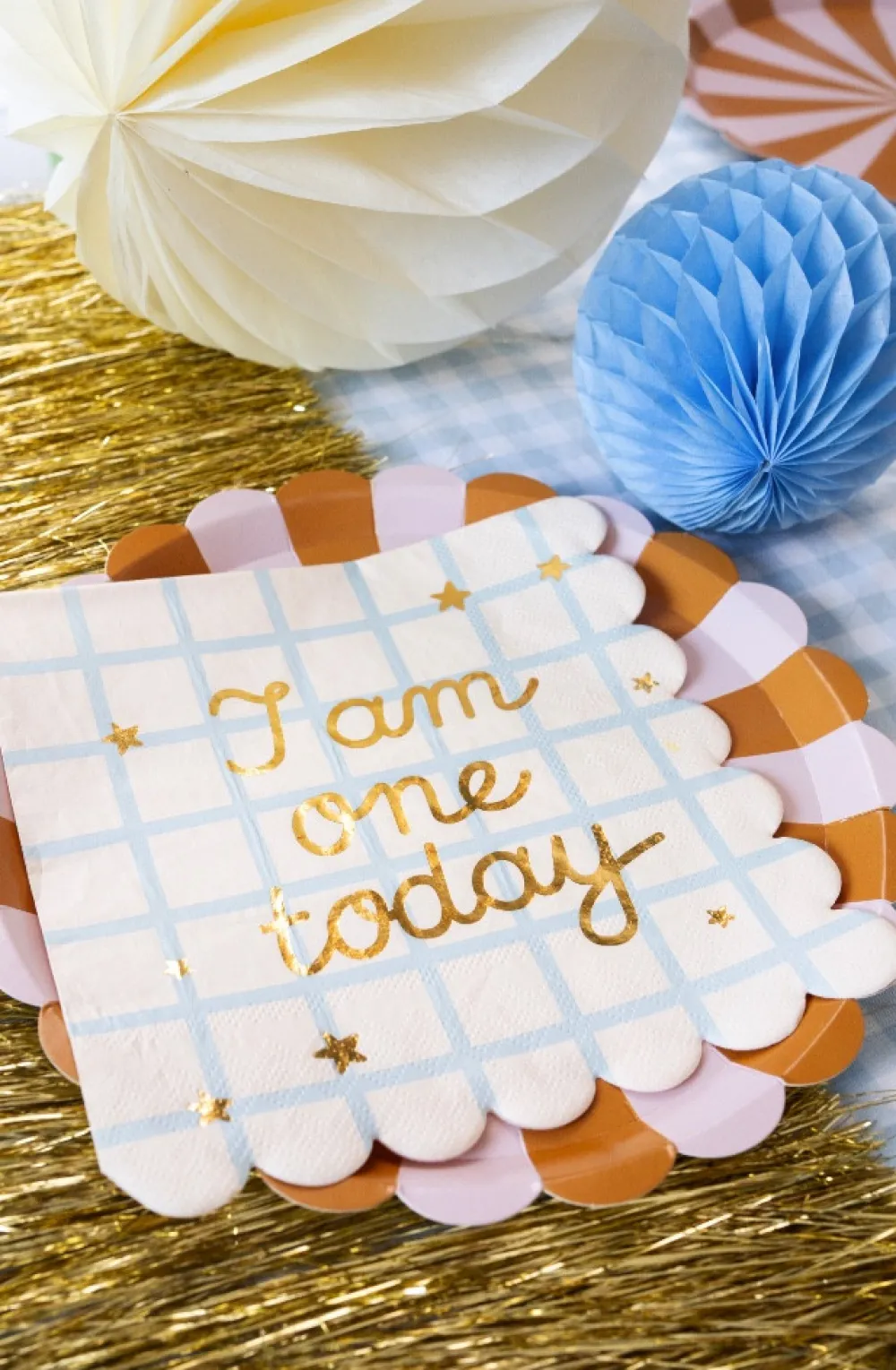 PartyDeco Serwetki papierowe I Am One Today - 16,5 x 16,5 cm, 12 szt. > Serwetki