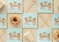 PartyDeco Serwetki papierowe One Myszki - niebieskie 12 szt.