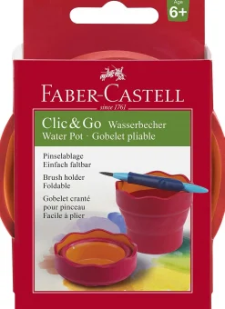Faber-Castell Składany kubek na wodę Click&Go - - czerwony ><noscript><img width=