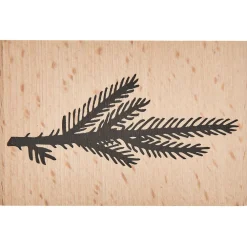 Rico Design Stempel drewniany Gałązka sosnowa - - 7 x 4,5 cm > Tusze I Stemple