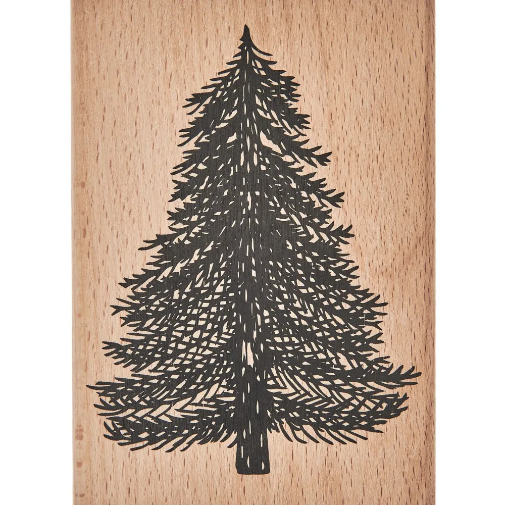 Rico Design Stempel drewniany Jodła - - 8,5 x 12 cm > Tusze I Stemple