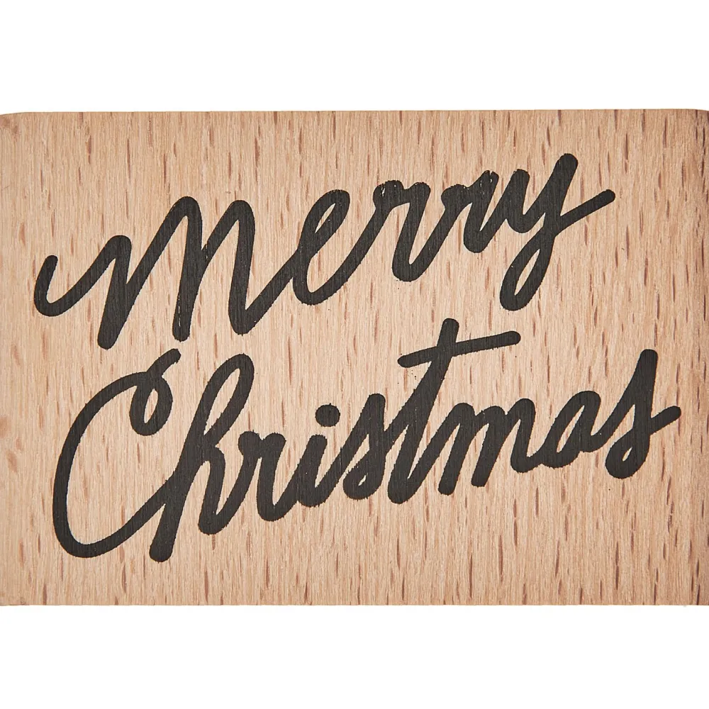 Rico Design Stempel drewniany Merry Christmas - - 6 x 4 cm