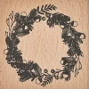 Rico Design Stempel drewniany Wieniec sosnowy - - 7 x 7 cm > Tusze I Stemple