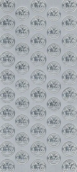Stickersy, naklejki ażurowe - IHS, srebrne
