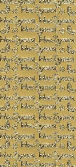 Stickersy, naklejki ażurowe - Moc Życzeń, złote > Naklejki