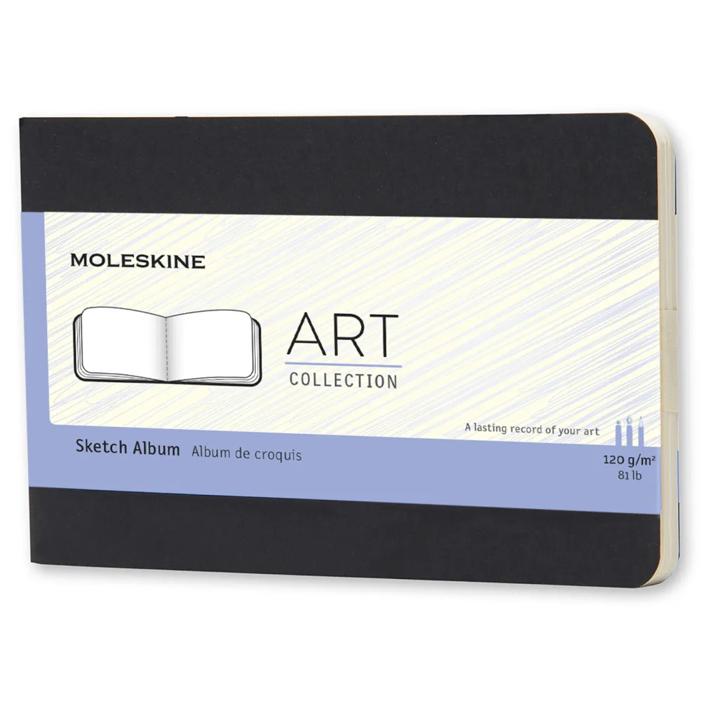 Moleskine Szkicownik Art - - miękki kieszonkowy czarny > Szkicowniki