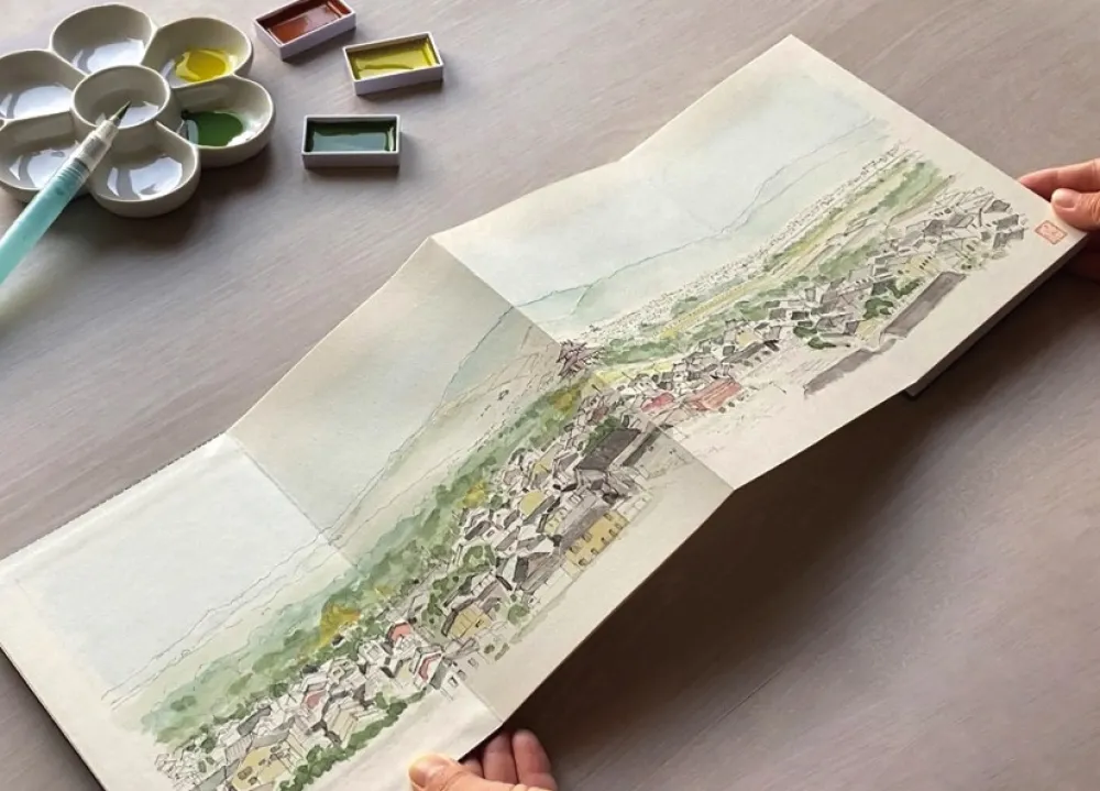 Kuretake Szkicownik do akwareli Orinote Watercolor - - 16 ark. > Papier Do Akwareli