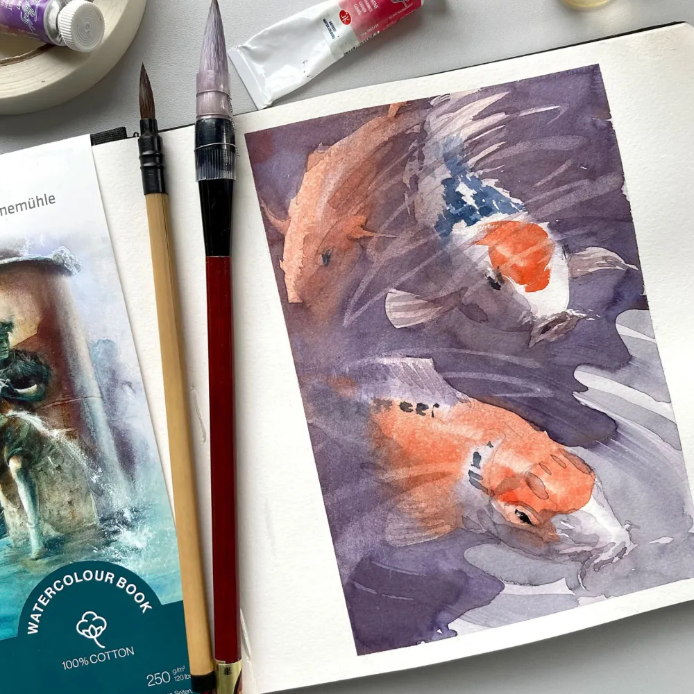 Hahnemuhle Szkicownik do akwareli Watercolour Book - Hahnemühle - A5, 250 g, 30 ark. > Papier Do Akwareli