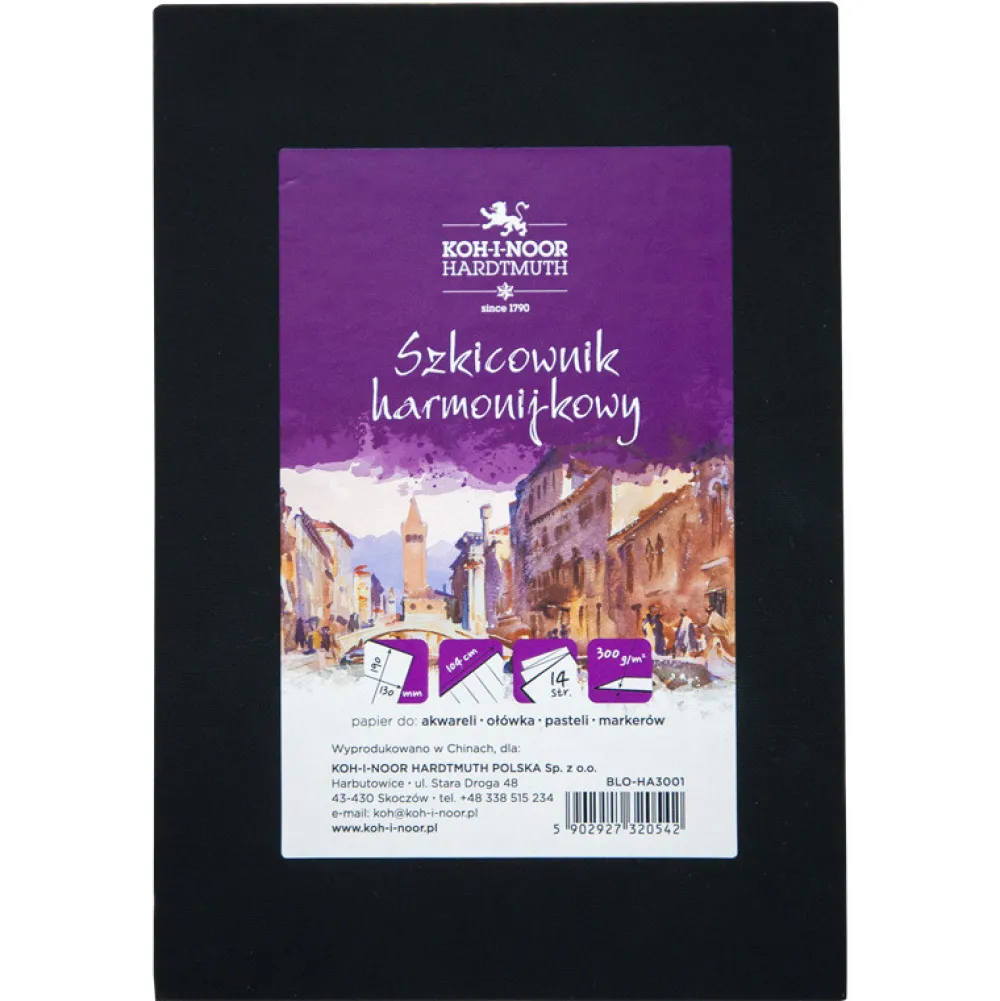 KOH-I-NOOR Szkicownik harmonijkowy - - 13x19 cm 300g > Bloki Szkicowe