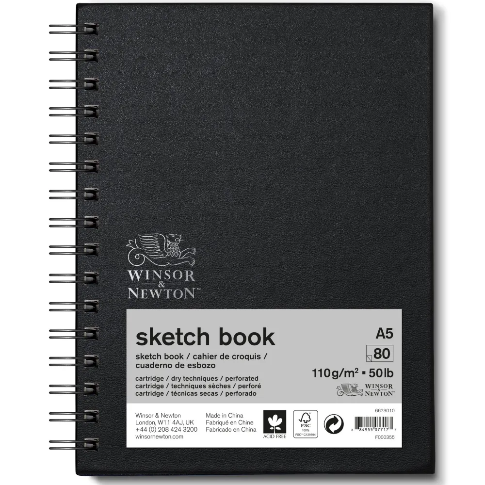 Winsor & Newton Szkicownik na spirali Sketch Book - - A5, 110g, 80 ark.