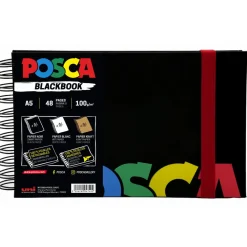 Uni Posca Szkicownik samoprzylepny Posca Blackbook A5 - Uni - 100 g, 48 ark. > Bloki Do Markerów