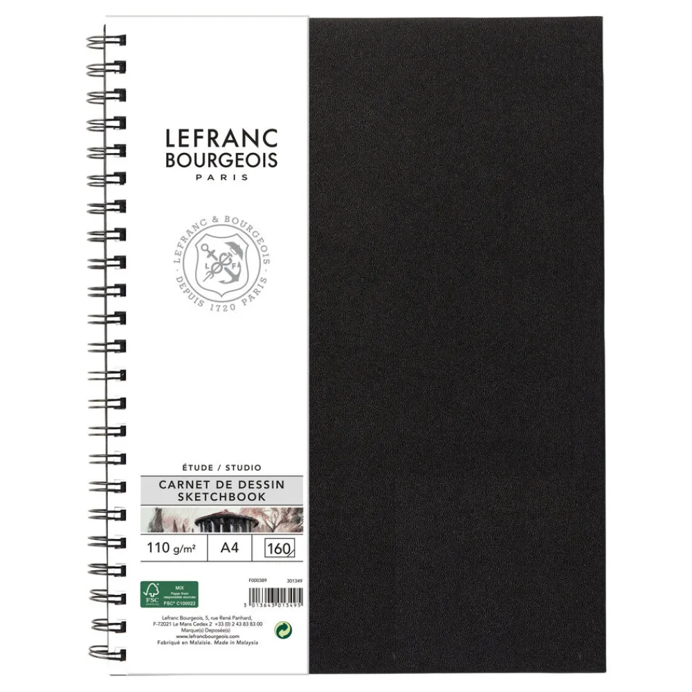 Lefranc & Bourgeois Szkicownik Studio na spirali - - A4, 110 g, 160 stron > Bloki Szkicowe