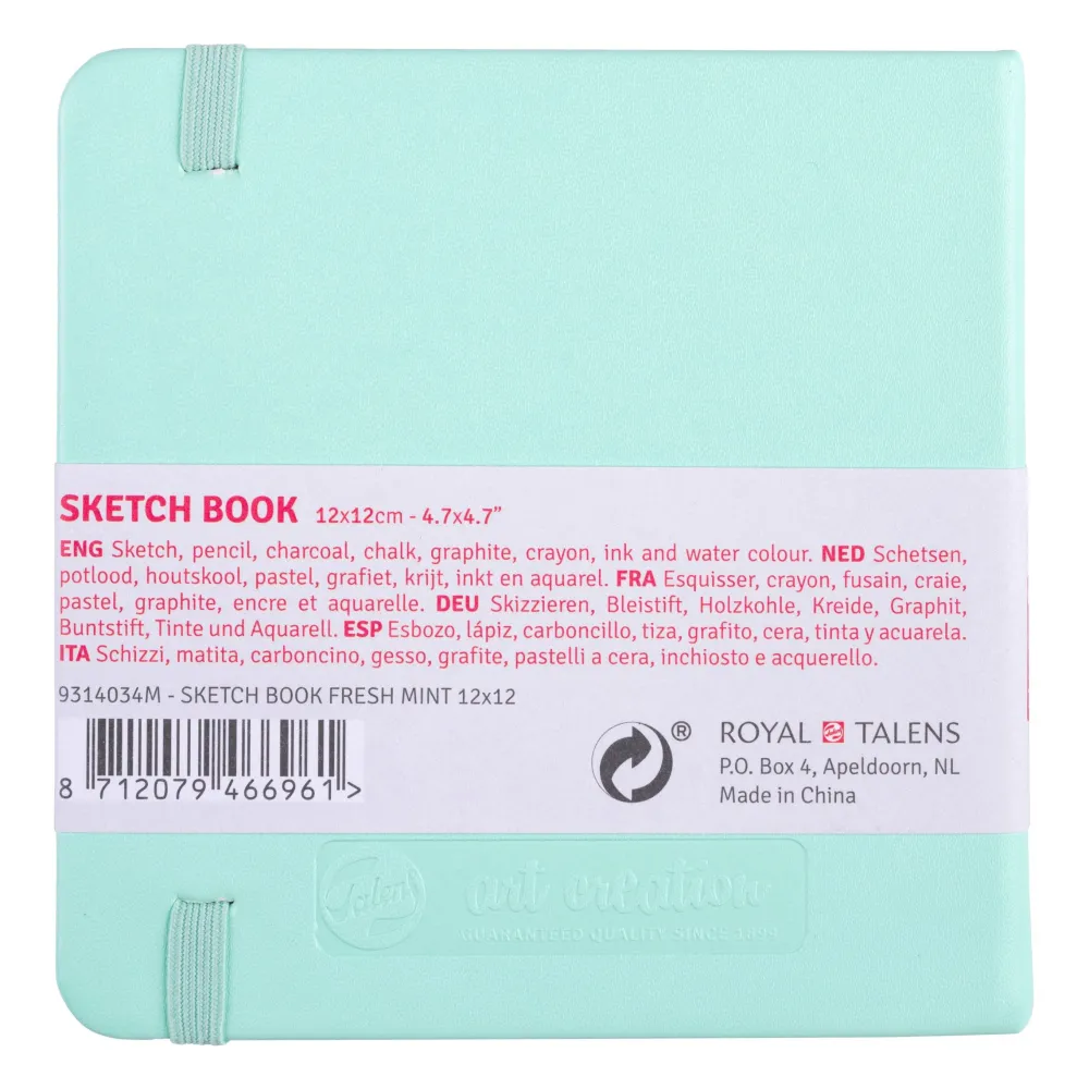 Talens Art Creation Szkicownik 12 x 12 cm - - Fresh Mint, 140 g, 80 ark.