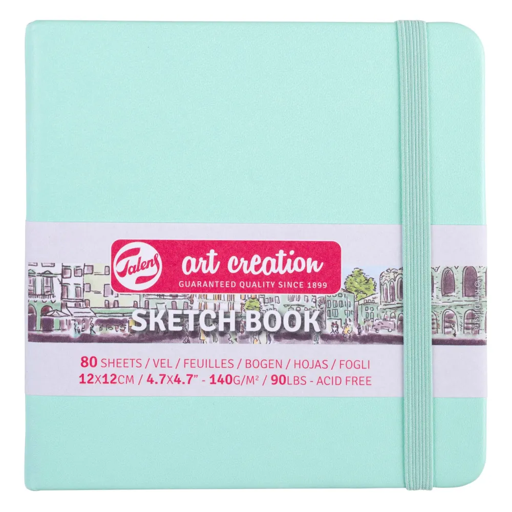Talens Art Creation Szkicownik 12 x 12 cm - - Fresh Mint, 140 g, 80 ark.