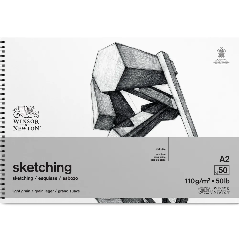 Winsor & Newton Szkicownik ze spiralą Sketching - - light, A2, 110g, 50 ark. > Bloki Szkicowe