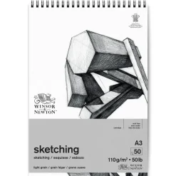 Winsor & Newton Szkicownik ze spiralą Sketching - - light, A3, 110g, 50 ark.