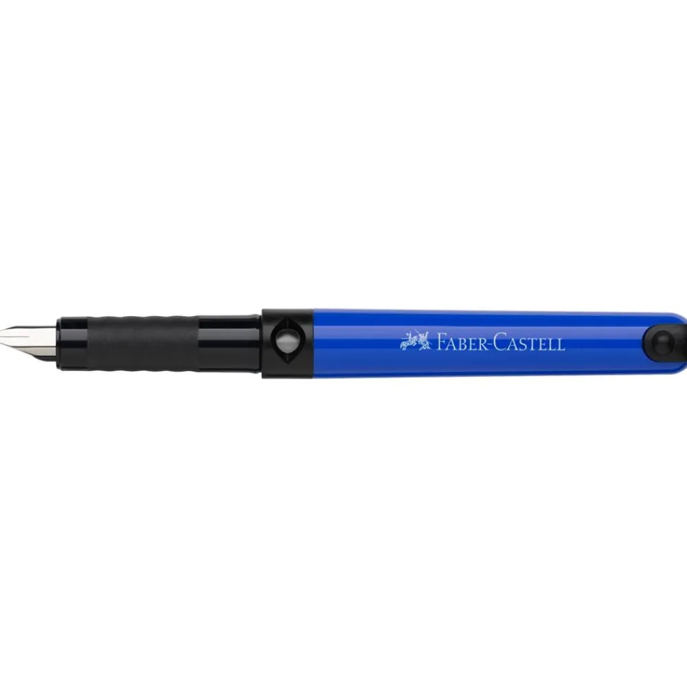Faber-Castell Szkolne pióro wieczne z wkładami - - niebieskie, M > Pióra Wieczne