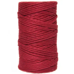 Sznurek bawełniany do makramy - wino, 2 mm, 100 g, 60 m > Sznurki