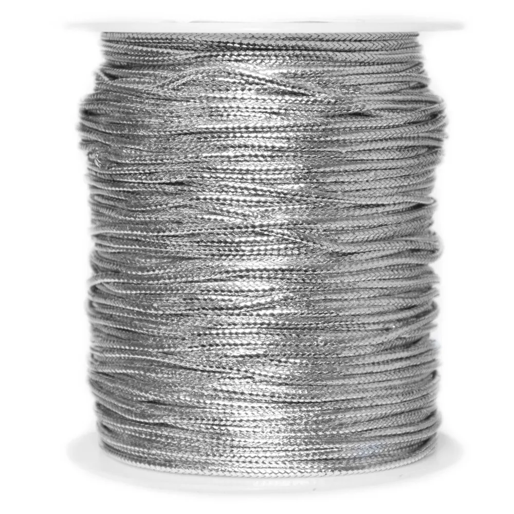 Sznurek dekoracyjny - srebrny 1,5 mm x 100 m > Sznurki