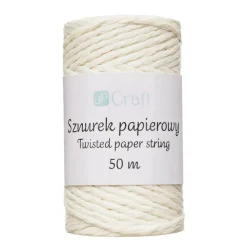 dpCraft Sznurek papierowy - - ecru, 50 m