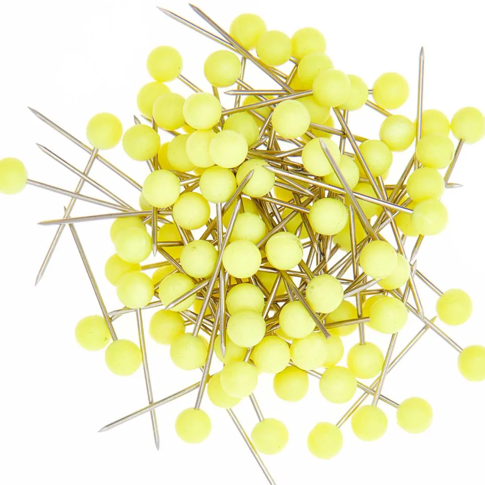 Rico Design Szpilki ozdobne - - Neon Yellow, 16 mm, 100 szt.