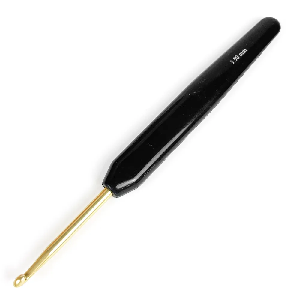 Rico Design Szydełko aluminiowe z rączką - - czarne, 4 mm > Druty, Igły I Szydełka
