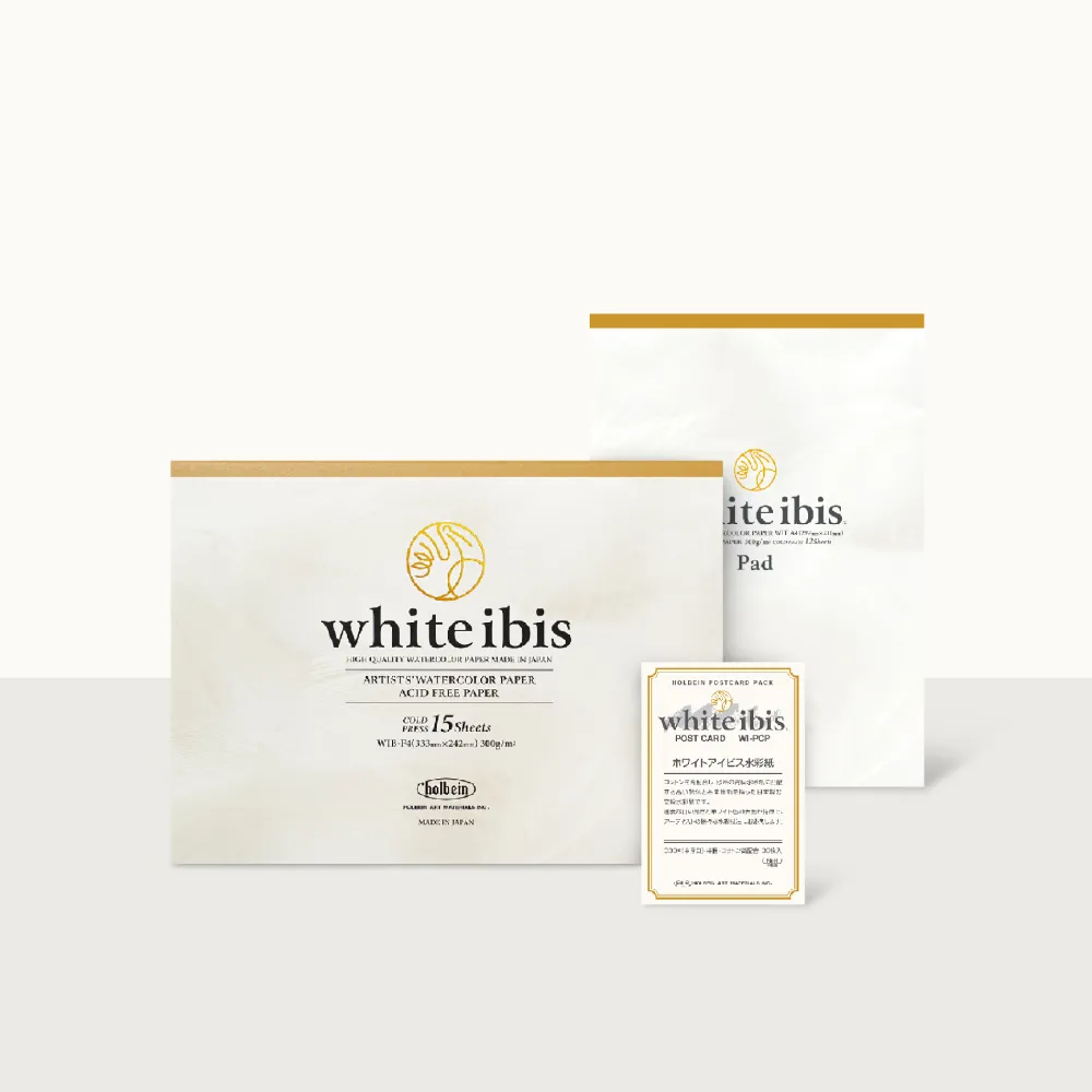 Holbein Tablica malarska akwarelowa Shikishi White Ibis 7,5 x 7,5 cm - - 300 g 10 szt. > Papier Do Akwareli
