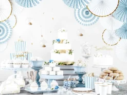 PartyDeco Talerzyki papierowe - biało-złote, 6 szt. ><noscript><img width=