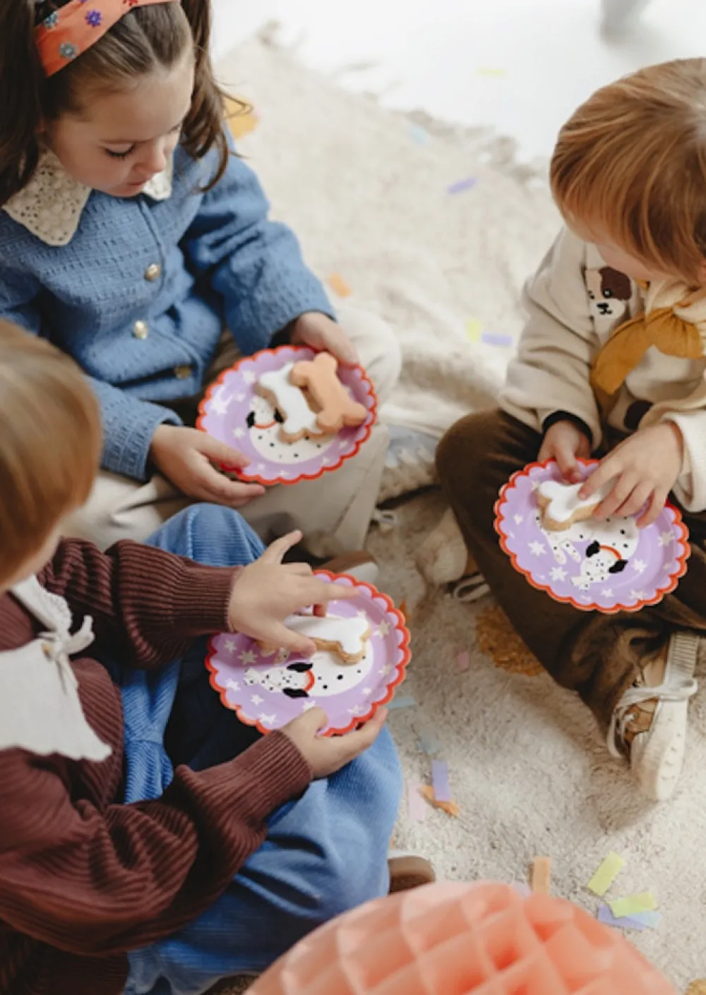 PartyDeco Talerzyki papierowe Dalmatyńczyk - różowe, 18 cm, 6 szt.