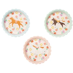 PartyDeco Talerzyki papierowe Konie - 18 cm, 6 szt.
