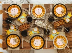 PartyDeco Talerzyki papierowe, Lew - 18 cm, 6 szt.