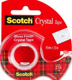 Scotch Taśma biurowa Crystal z dyspenserem - - transparentna 19 mm x 7,5 m