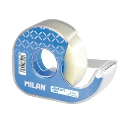 Milan Taśma biurowa z dyspenserem, krystaliczna - - 33 m x 19 mm