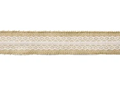 PartyDeco Taśma jutowa z koronką - 5 cm x 5 m