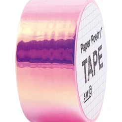 Rico Design Taśma ozdobna Mirror Rainbow - Paper Poetry - Pink, 19 mm x 5 m