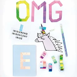 Rico Design Taśma ozdobna Mirror Rainbow - Paper Poetry - White, 19 mm x 5 m