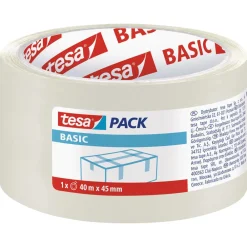 Tesa Taśma pakowa Basic - - transparentna, 45 mm x 40 m