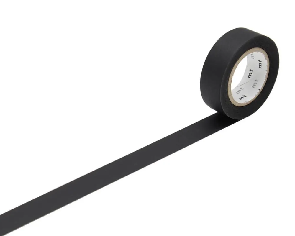 MT Masking Tape Taśma papierowa washi - - Matte Black, 7 m