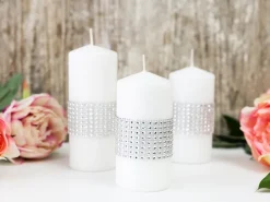 PartyDeco Taśma z cyrkoniami - srebrne, 4 cm x 9 m > Dodatki Dekoracyjne