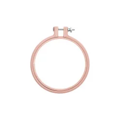 Rico Design Tamborek do wyszywania, okrągły - - różowy, 10 cm