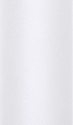 PartyDeco Tiul dekoracyjny 30 cm - biały, 9 m