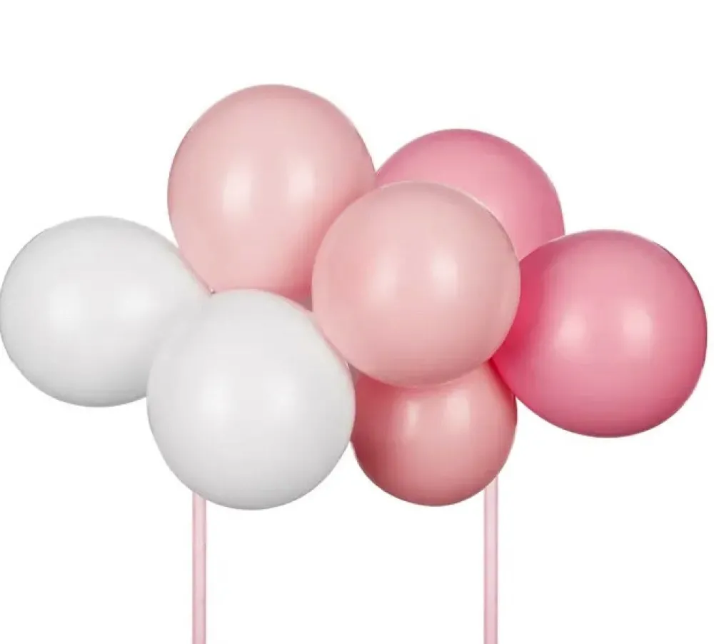 PartyDeco Topper balonowy na tort - różowy, 29 cm > Toppery Na Wypieki