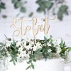 PartyDeco Topper na tort, ciasto Sto lat - drewniany, 14 cm > Toppery Na Wypieki