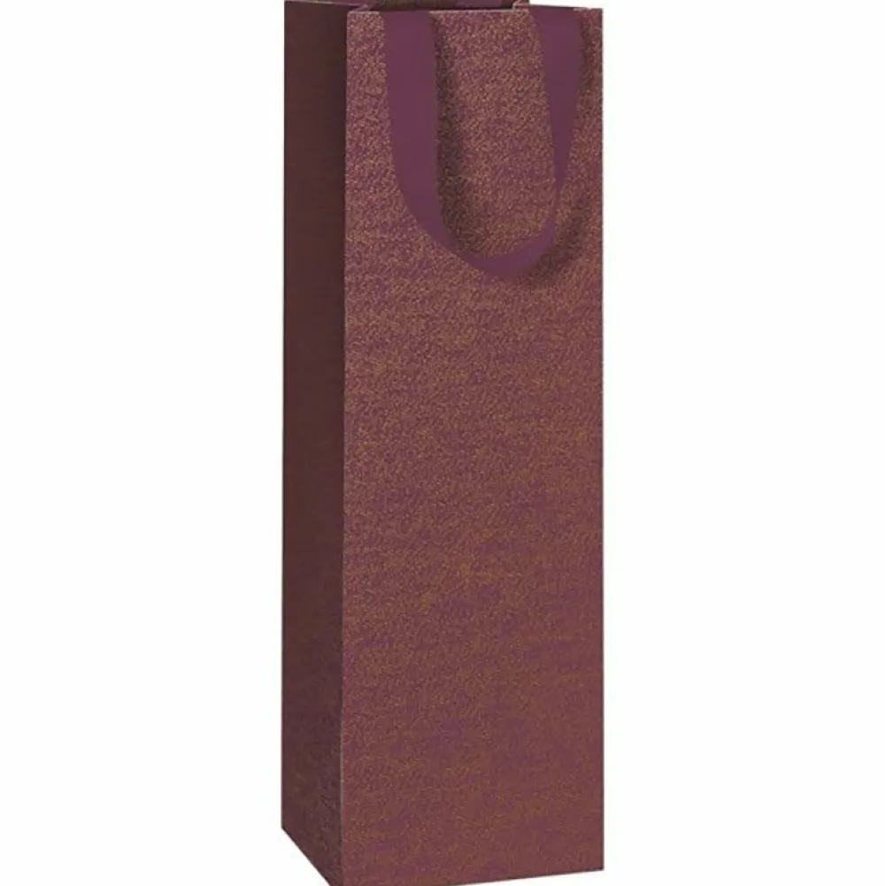 Stewo Torba prezentowa na wino Falcon - - bordowa 11 x 10,5 x 36 cm