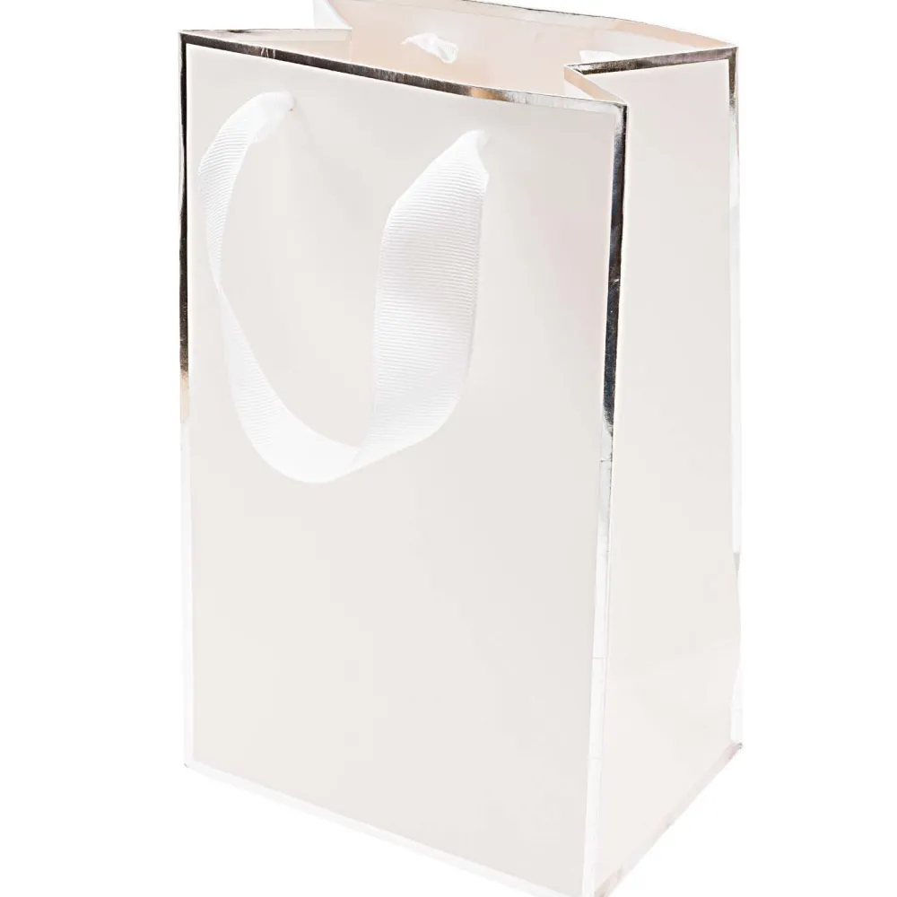 Rico Design Torba prezentowa - - biało-srebrna, 15 x 24 x 10 cm