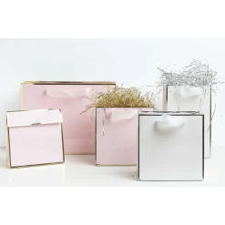 Rico Design Torba prezentowa - - biało-srebrna, 15 x 24 x 10 cm