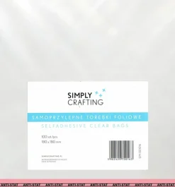 Simply Crafting Torebki, woreczki foliowe z klejem - - 18 x 18 cm, 100 szt.
